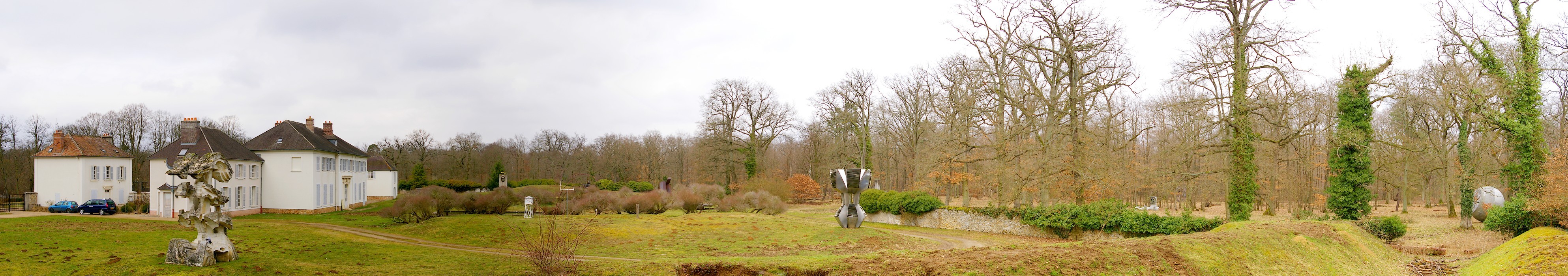 La fort de Senart - Etiolles , La Faisanderie de Senart , Panoramique , Jardin Sculpture 2